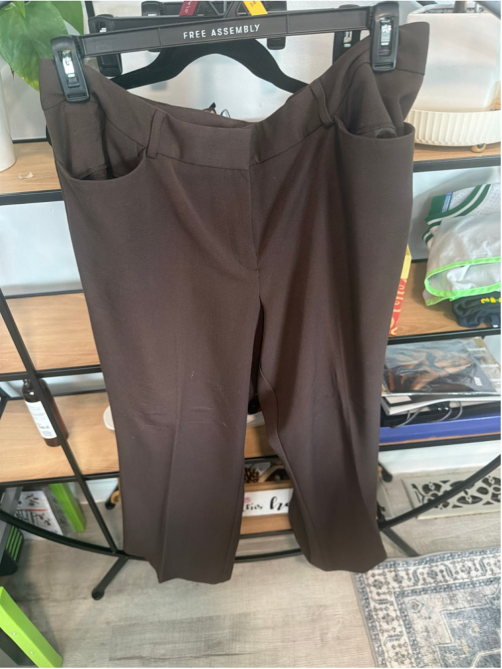 Women's Lane Bryant Brown Petite Trousers Size 18P